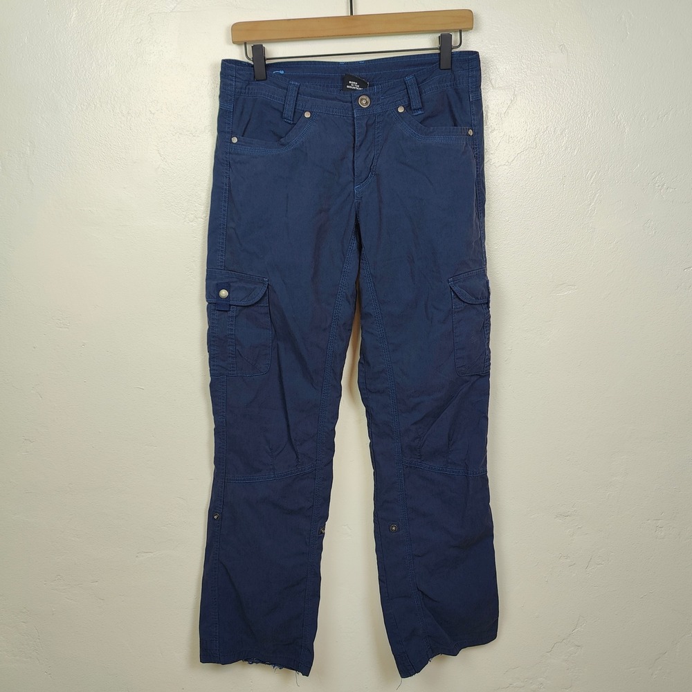 Kuhl Cargo Pants Womens 4 Regular Blue Vintage Patina Dye Gorpcore Hiking - Picture 2 of 12
